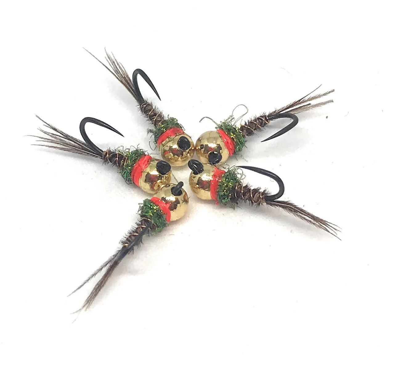 Pheasant Tail Red Collar Jig   Nymph <p> 3 artificiali.