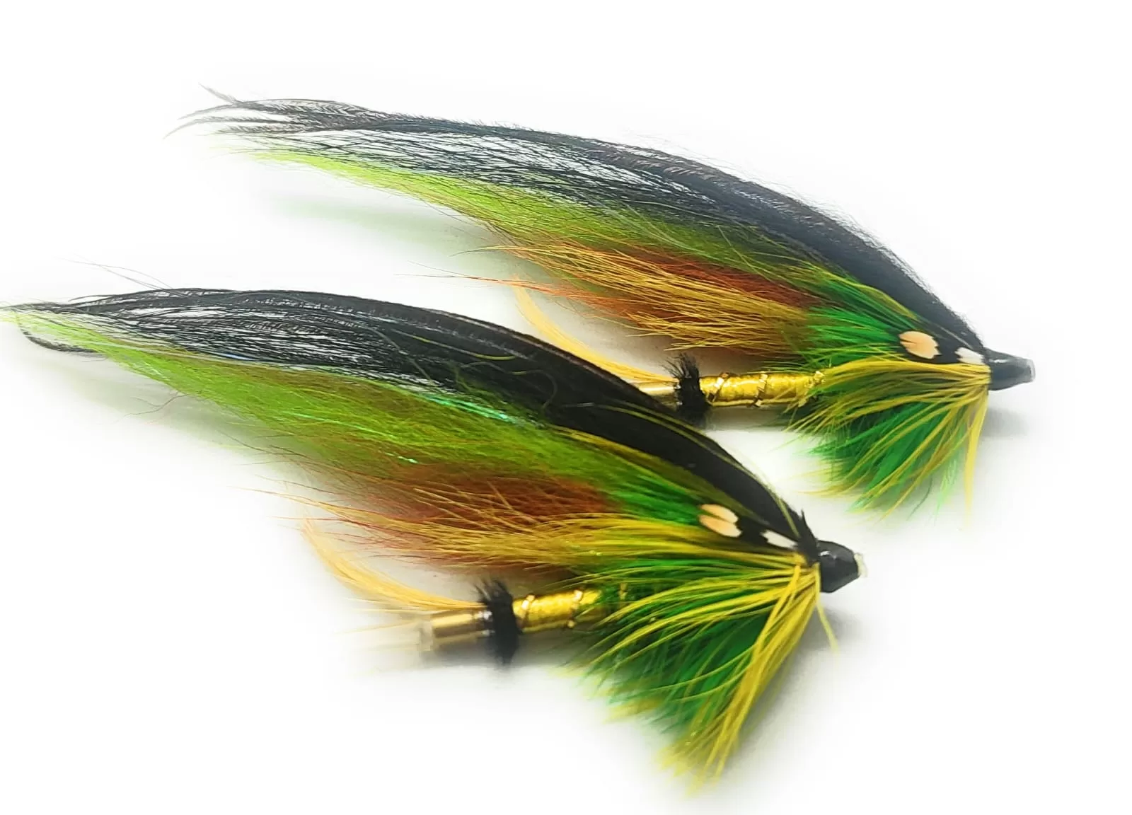 Green Higlander Tube Brass Salmon Fly <u><b><p> 1 artificiali. </p></b></u>