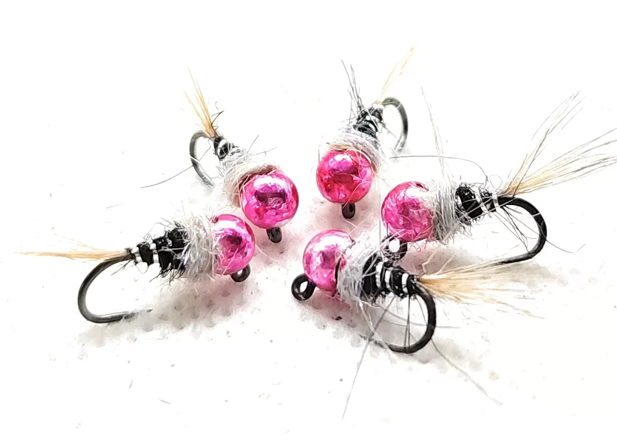 White & Black Pink Head Jig Nymph <p> 3 artificiali. – featured