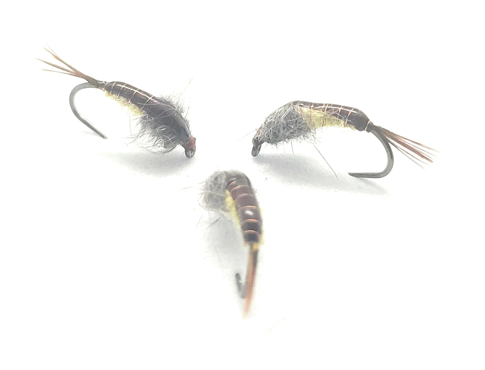 Mayfly Yellow Grey Nymph <p> 3 artificiali. – featured